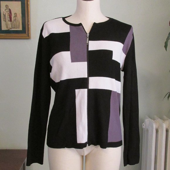 Warm Parkhurst Block Patterned Cardigan - Picture 1 of 3